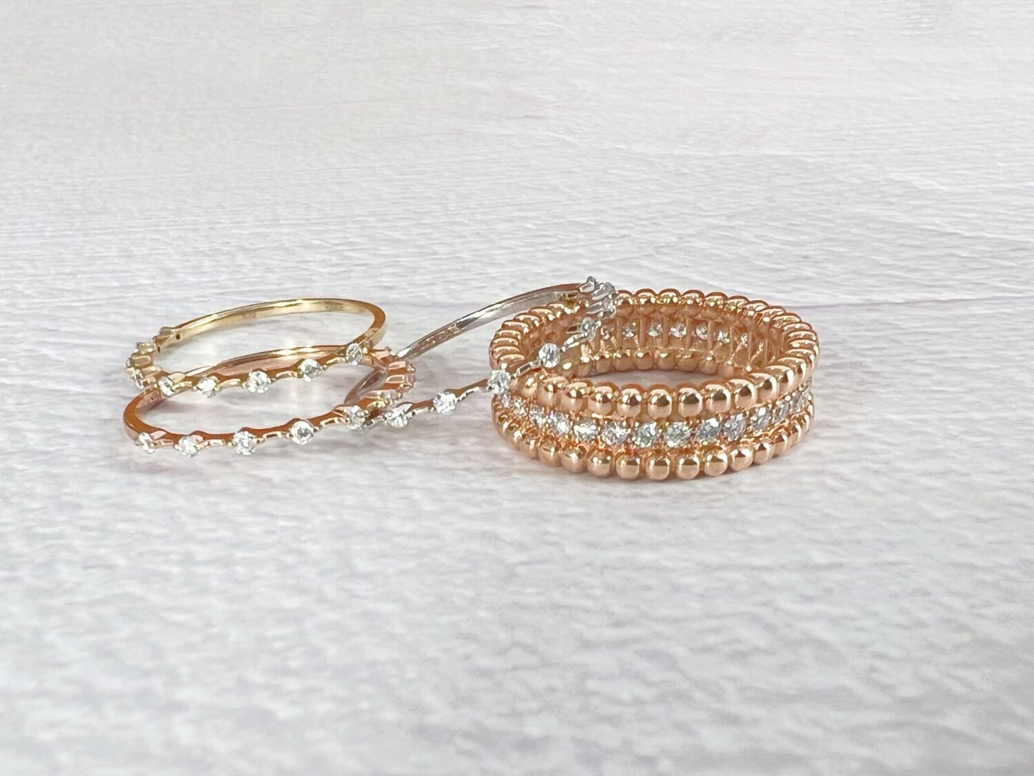 0EF792D4-DB04-4937-9442-5747B1D5844E-1 Petite Diamond Distance Band,Mose Code Ring,14K Solid Gold Diamond Ring,14K Moissanite rings,Stacktable Rings,snowdrift rings,wedding bands