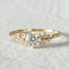 13025FF4-762F-4257-AF73-EADBF713B908-1 18K Solid Gold Cluster engagement ring