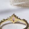 Pink Sapphire Ring 18K Gold