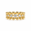 18K Bubble Design Diamonds Ring, Genuine Diamond Bonbon Ring
