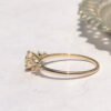 18K gold natural diamond ring engagement diamond ring custom