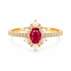 4f87c914-7a8e-4997-ad0e-711d52040e4f 18K Ruby Ring Diamond Engagement Ring