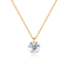 Single Diamond Floating necklace, Natural Diamond necklace, single drill diamond necklace for women, 0.13ct Diamond necklace pendant.