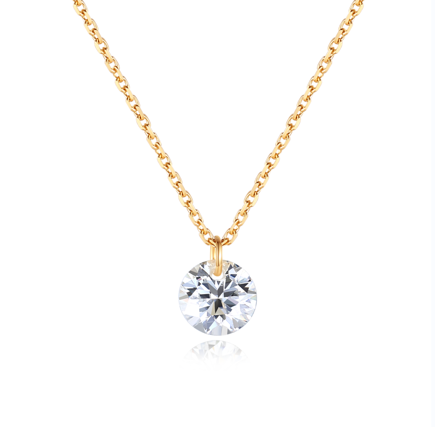 Single Diamond Floating necklace, Natural Diamond necklace, single drill diamond necklace for women, 0.13ct Diamond necklace pendant.