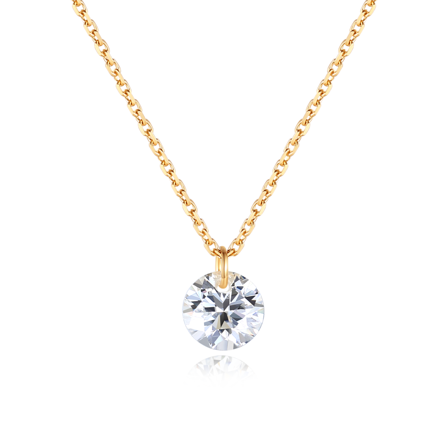 Single Diamond Floating necklace, Natural Diamond necklace, single drill diamond necklace for women, 0.13ct Diamond necklace pendant.