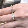 18K gold natural diamond ring engagement diamond ring custom