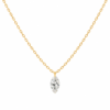 18K Gold 0.50 CT Lab Grown Diamond Marquise Floating Necklace