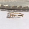 18K gold natural diamond ring engagement diamond ring custom
