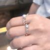 18K gold natural diamond ring engagement diamond ring custom