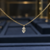 18K Gold 0.50 CT Lab Grown Diamond Marquise Floating Necklace