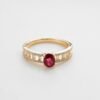 18K Solid Gold Ruby Ring，Ruby Enternity Ring，Ruby Ring Solid Gold