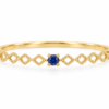 14k Solid Gold Sapphire Dainty Lace Ring