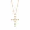b0e0527f-bb82-49c4-b8a2-c772918ebd46-2 18K Gold Diamond Cross Necklace | Delicate Vintage Pendant