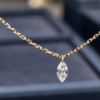 18K Gold 0.50 CT Lab Grown Diamond Marquise Floating Necklace