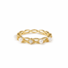Akoya Pearl Ring Solid Gold Diamond Dainty Ring Minimalist Weeding Band Anniversary Ring 14k 18k Gold Bridal Pearl Ring