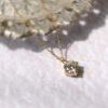 14K solitaire diamond necklace