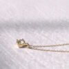 14K solitaire diamond necklace