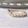 18K Solid Gold Diamond & Freshwater Pearl Ring