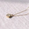 14K solitaire diamond necklace