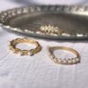 18K Solid Gold Diamond & Freshwater Pearl Ring