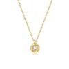 18K Solid Gold Diamond Necklace，14K Gold Solitaire Certified Diamond Necklace Gold Natural Diamond Necklace For Her Gift For Wife