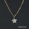 14K Solid Gold Star Necklace Gold，18K Gold Moissanite Star Necklace, Diamond Star Charm, Gift For Wife, Graduation Gift