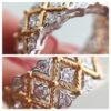 18K Solid Gold Diamond Ring, Vintage Ring Gold ，18K Gold Lace Ring, Real Gold Openwork Ring, Gold Stackable Band Ring, Wedding Band Ring