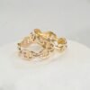 18K Solid Yellow Gold Chain ring, Layer Ring, Gold Stacking ring, Gold Chain ring, Gold Minimalist ring, Statement ring, Dainty gold ring
