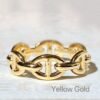 18K Solid Yellow Gold Chain ring, Layer Ring, Gold Stacking ring, Gold Chain ring, Gold Minimalist ring, Statement ring, Dainty gold ring