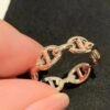 18K Solid Yellow Gold Chain ring, Layer Ring, Gold Stacking ring, Gold Chain ring, Gold Minimalist ring, Statement ring, Dainty gold ring