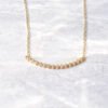 18K Solid Gold Smile Diamond Necklace