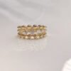 Bubble Design Diamonds Ring, Genuine Diamond Bonbon Ring，Halo Diamond Engagement Ring 14K Solid Gold Wedding Band