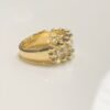 Bubble Design Diamonds Ring, Genuine Diamond Bonbon Ring，Halo Diamond Engagement Ring 14K Solid Gold Wedding Band