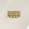 Bubble Design Diamonds Ring, Genuine Diamond Bonbon Ring，Halo Diamond Engagement Ring 14K Solid Gold Wedding Band