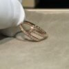 14K Solid Gold Nail Ring Full Diamonds