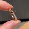 14k Gold Diamond T Ring, Open Cuff Ring, Open T Ring, T Wire Ring, T Bar Ring, Geometric Ring, Gold Stacking Ring, Mother‘s Day Gift