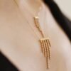 Chandelier Necklace 18K Diamond Tassel Necklace