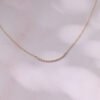 18K Solid Gold Smile Diamond Necklace