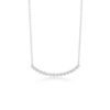18K Solid Gold Smile Diamond Necklace