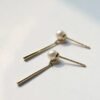 Stud Earrings with 6mm Cultured Akoya pearls in 14Kt Gold Diamonds