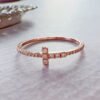 14k Gold Diamond T Ring，Diamond T Ring，T Wire Ring， Dainty ring，14k Solid Gold Ring，Wedding band