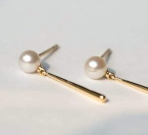 il_794xN.5089402839_rrxb-1 Stud Earrings with 6mm Cultured Akoya pearls in 14Kt Gold Diamonds