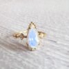 il_794xN.5186665136_5cd7-1 Natural Moonstone & Diamond Ring in Solid Gold | Pear Cut June Birthstone Ring