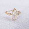 il_794xN.5218153637_ac5y-1 Natural Moonstone & Diamond Ring in Solid Gold | Pear Cut June Birthstone Ring