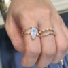 il_794xN.5237852387_6hdg-1 Natural Moonstone & Diamond Ring in Solid Gold | Pear Cut June Birthstone Ring