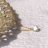Single Diamond Floating necklace, Natural Diamond necklace, single drill diamond necklace for women, 0.13ct Diamond necklace pendant.