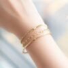 18K Gold Paperclip Bracelet, Bold Link, Staple Chain, Rectangle Link, Elongated Link, Layering Chain, Mother's Day, Gold bracelet stack