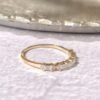 14K Mose Code ring，14K Solid gold Delicate Moissanite Ring, stackable rings , stackable rings ,diamond engagement ring,stackable rings set