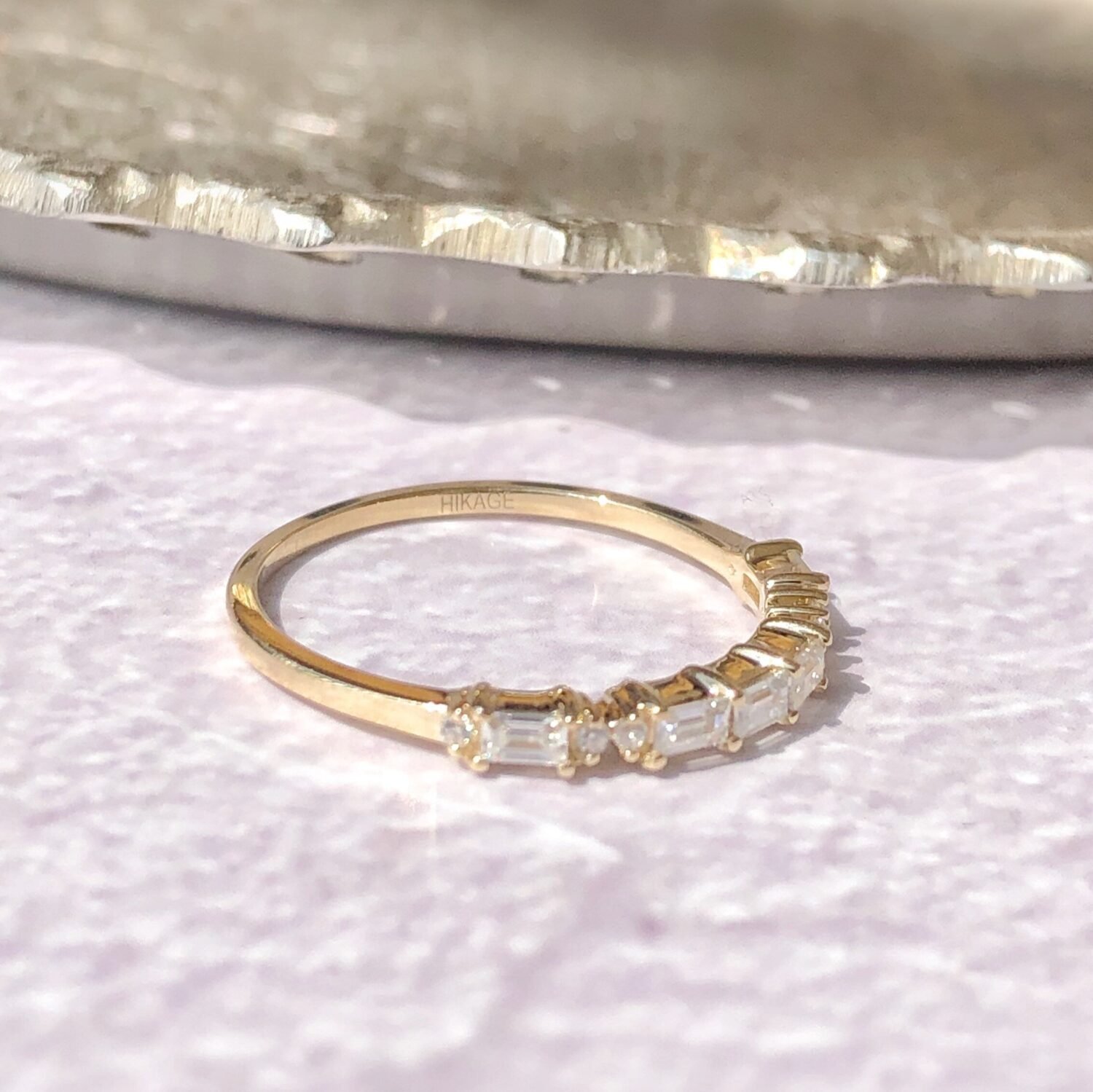14K Mose Code ring，14K Solid gold Delicate Moissanite Ring, stackable rings , stackable rings ,diamond engagement ring,stackable rings set
