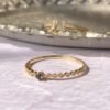 14k Solid Gold Sapphire Marquise Band Ring, Dainty Lace Ring, Marquise Gold Ring, Stackable Band, Marquise Wedding Ring in 14k Solid Gold